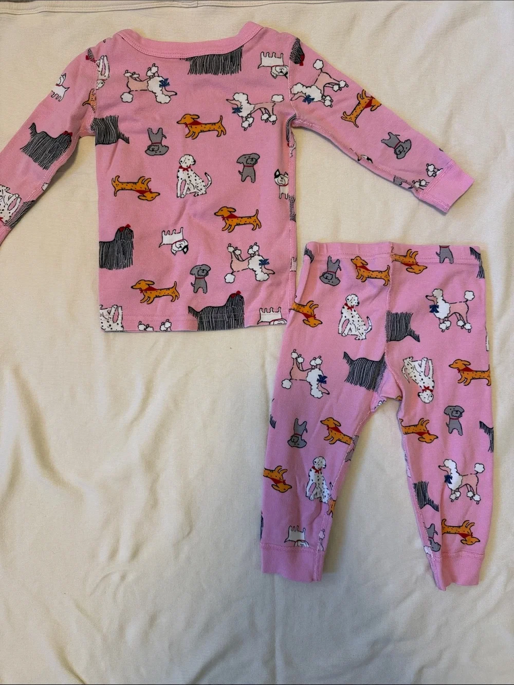 Hanna Andersson Pink Dog Print Pajama Set (2T)